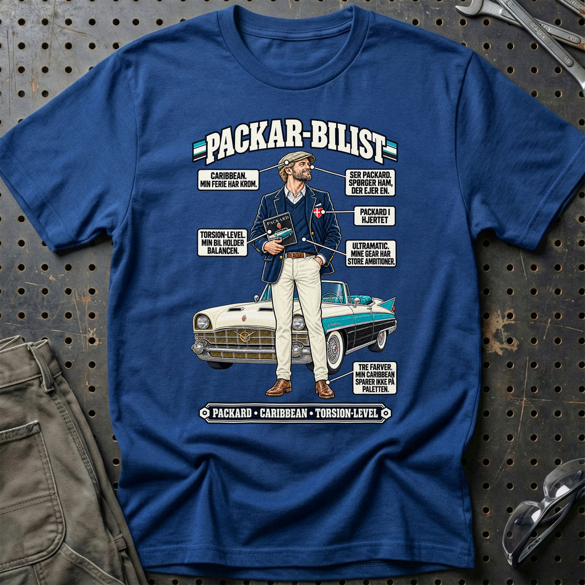 
Packard-Bilist T-Shirt – Blå Royal
