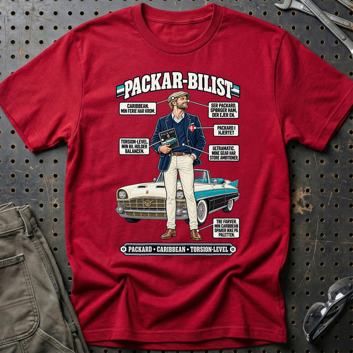 
Packard-Bilist T-Shirt – Rød