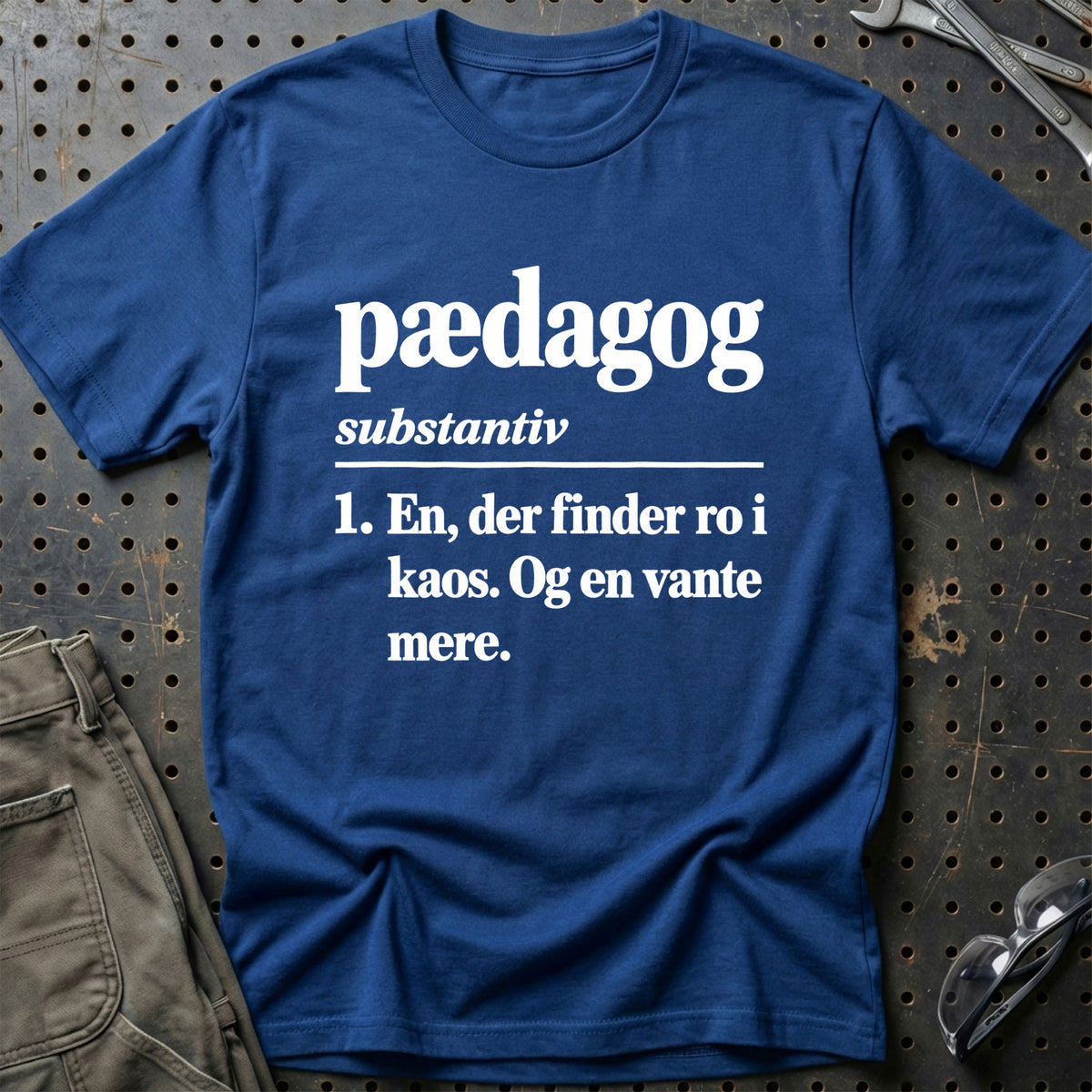 
Pædagog – Definition T-Shirt – Blå Royal