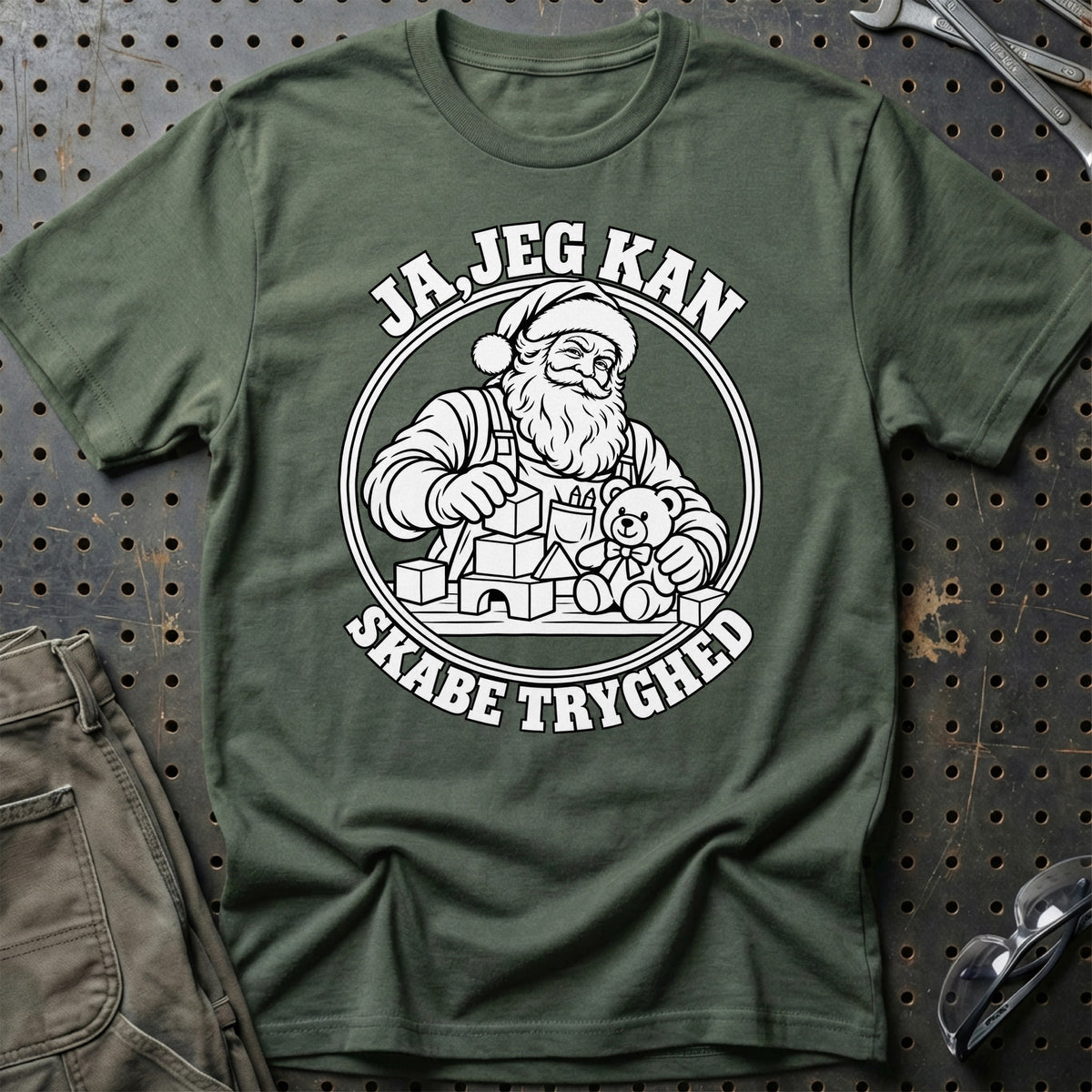 
Pædagog – Santa Kan Det – Jul T-Shirt – Grøn Militær