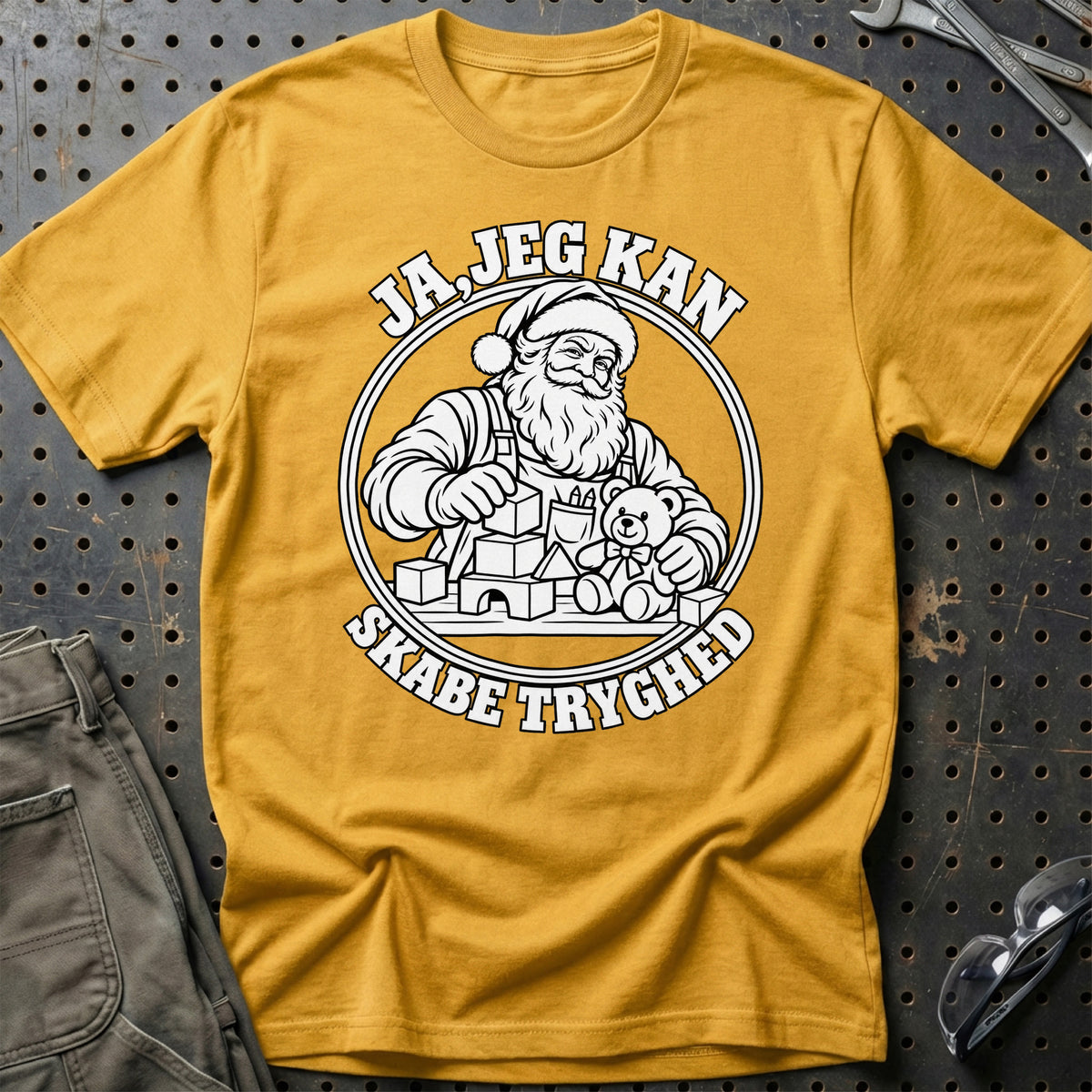 
Pædagog – Santa Kan Det – Jul T-Shirt – Guld