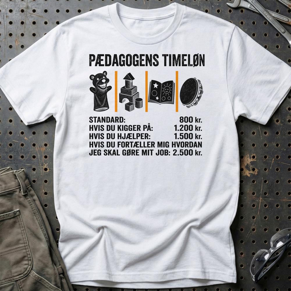 
Produktbillede af Pædagogens Timeløn T-Shirt