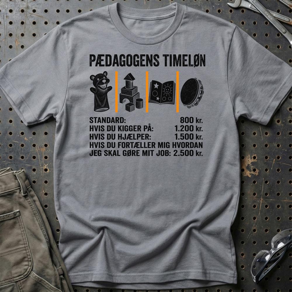 
Produktbillede af Pædagogens Timeløn T-Shirt