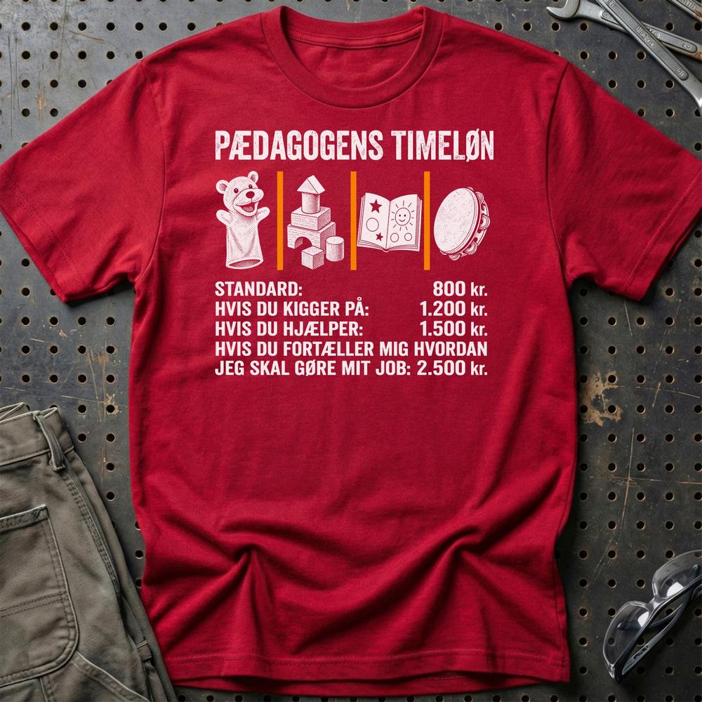 
Produktbillede af Pædagogens Timeløn T-Shirt