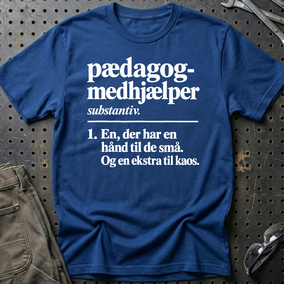 
Pædagogmedhjælper – Definition T-Shirt – Blå Royal