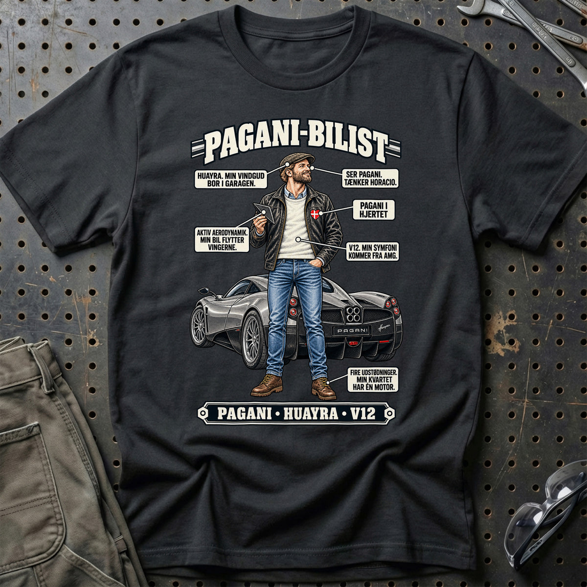 
Pagani-Bilist T-Shirt – Sort