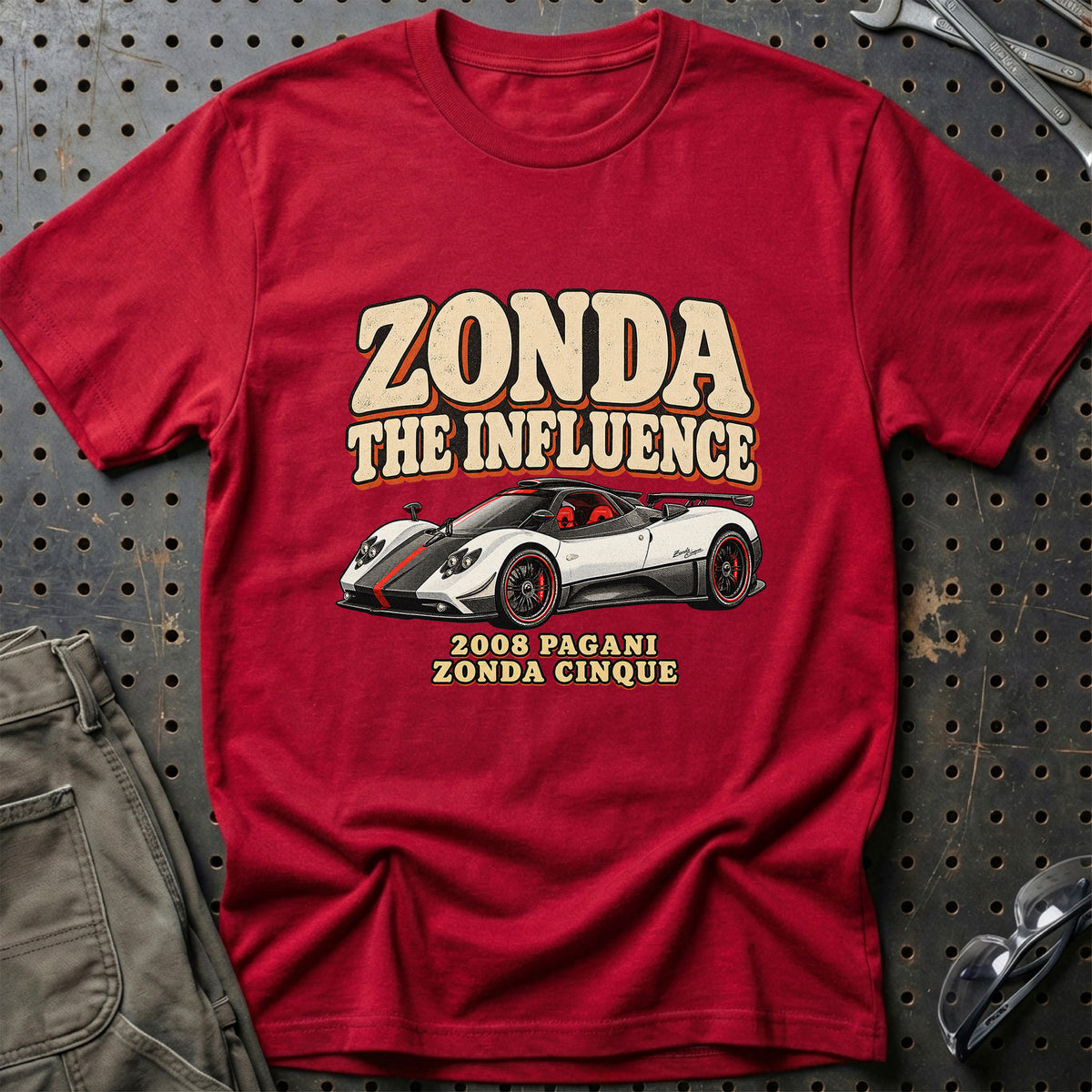 
Pagani Zonda Cinque 2008 – Zonda the Influence T-Shirt – Rød