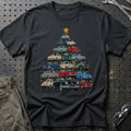 Panhard Juletræ T-Shirt-Beklædning-Panhard-Sort-S-Garage Culture Shop- garage - man cave - merchandise