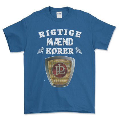 Panhard Rigtige Mænd Kører - Unisex T-Shirt , Bomuld-Beklædning-Panhard-Blå Royal-S-Forside-Garage Culture Shop- garage - man cave - merchandise