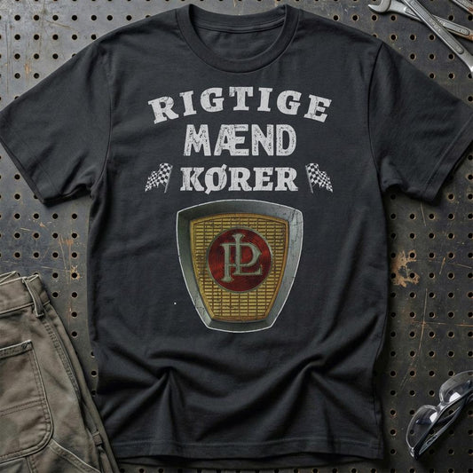 Panhard Rigtige Mænd Kører - Unisex T-Shirt , Bomuld-Beklædning-Panhard-Sort-S-Garage Culture Shop- garage - man cave - merchandise