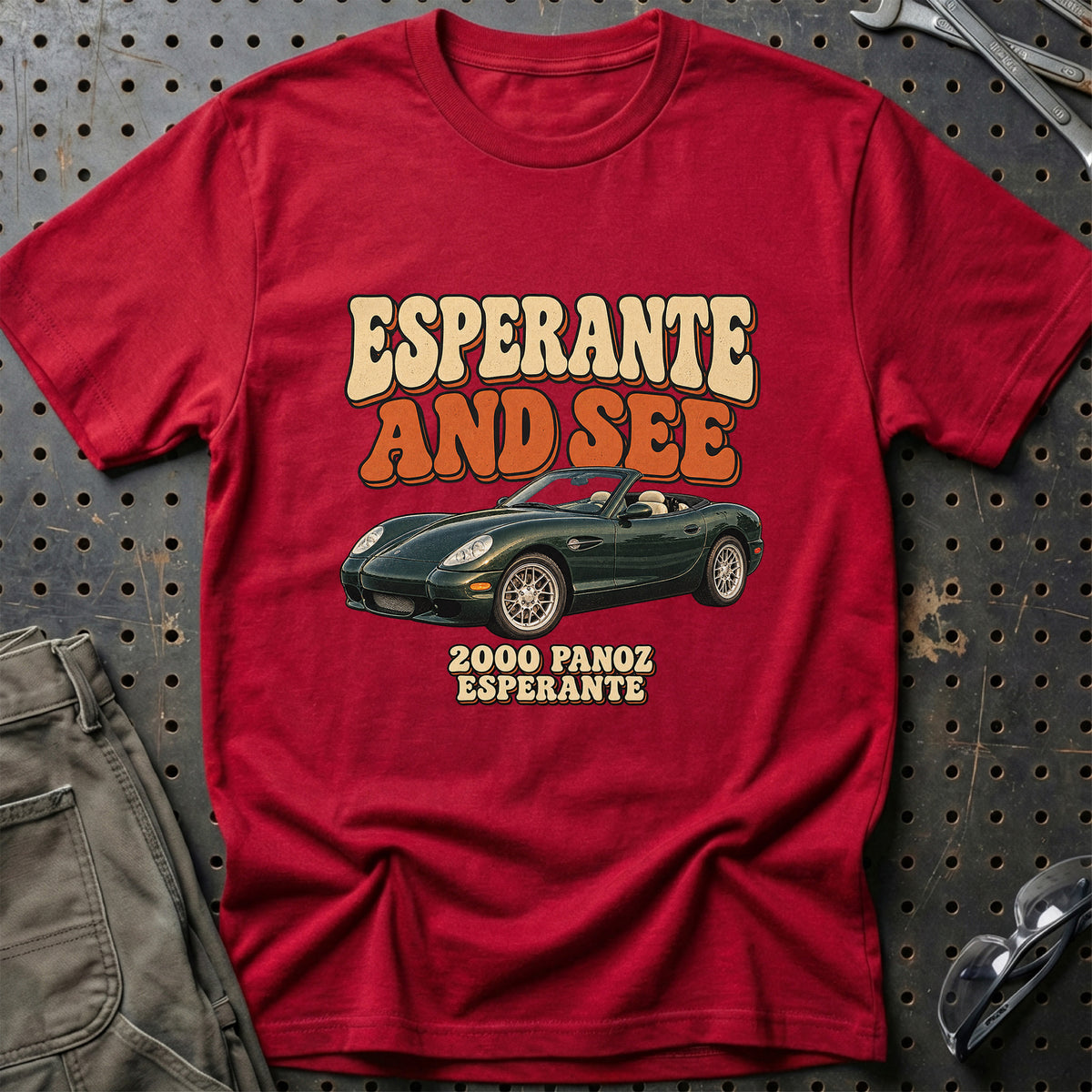
Panoz Esperante 2000 – Esperante and See T-Shirt – Rød