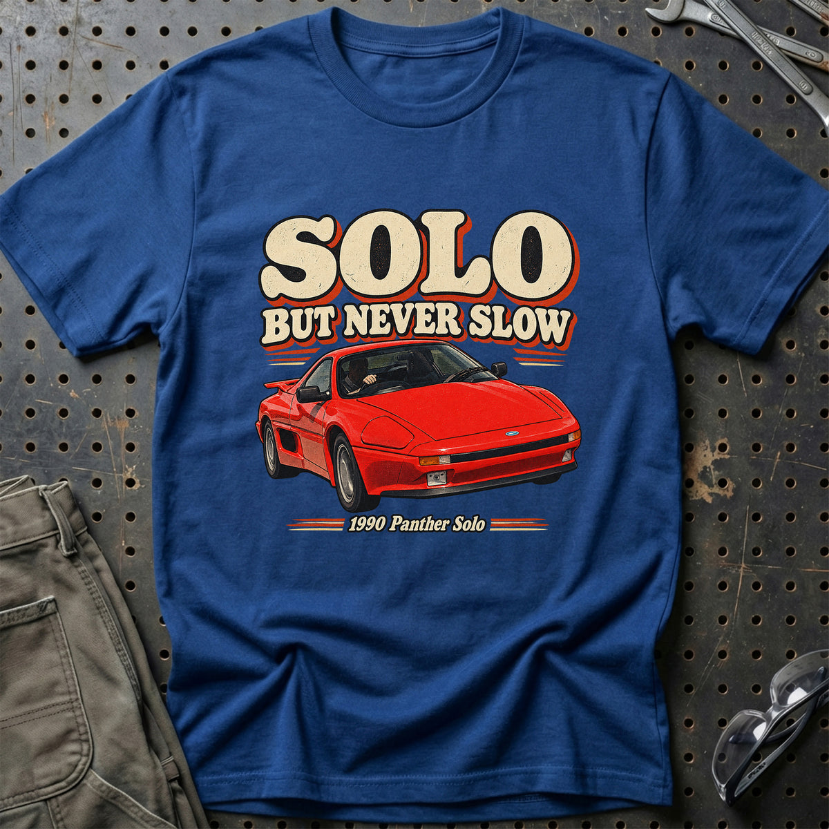 
Panther Solo 1990 – Solo But Never Slow T-Shirt – Blå Royal