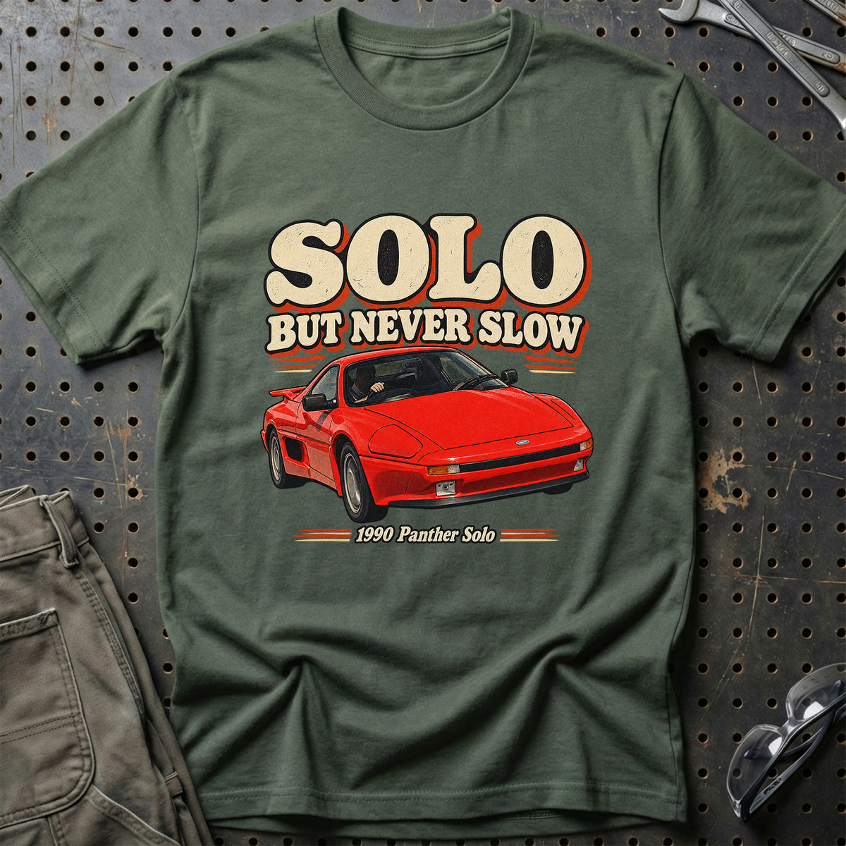 
Panther Solo 1990 – Solo But Never Slow T-Shirt – Grøn Militær