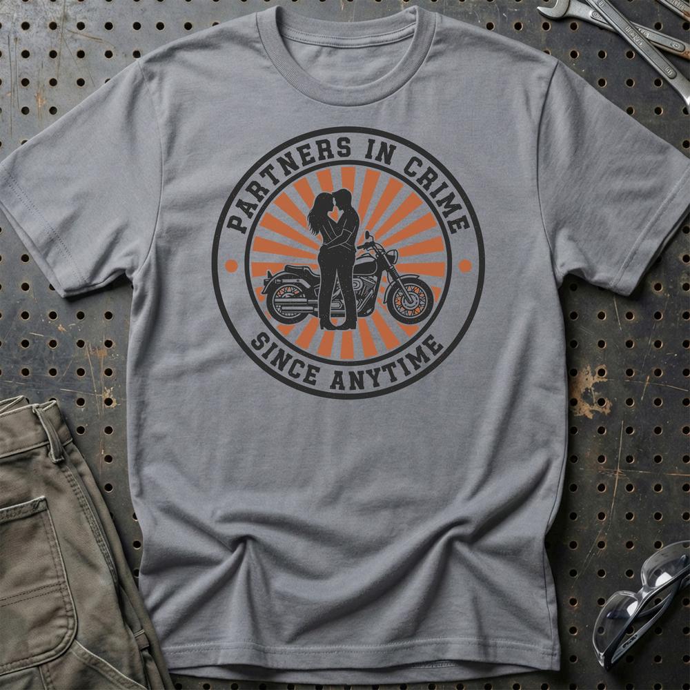 Partners In Crime Since Anytime T-Shirt-Beklædning-Garage Culture-Grå Sport-S-Garage Culture Shop- garage - man cave - merchandise
