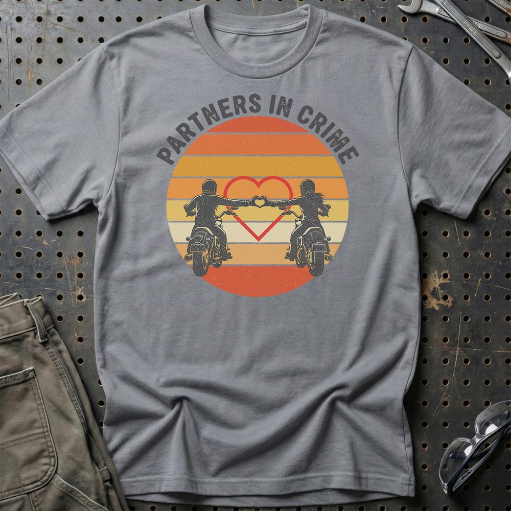 Partners In Crime – Unisex T-Shirt , Bomuld-Beklædning-Garage Culture-Grå Sport-S-Garage Culture Shop- garage - man cave - merchandise