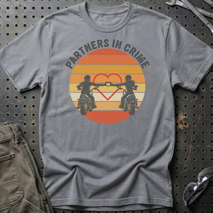 Partners In Crime – Unisex T-Shirt , Bomuld-Beklædning-Garage Culture-Grå Sport-S-Garage Culture Shop- garage - man cave - merchandise