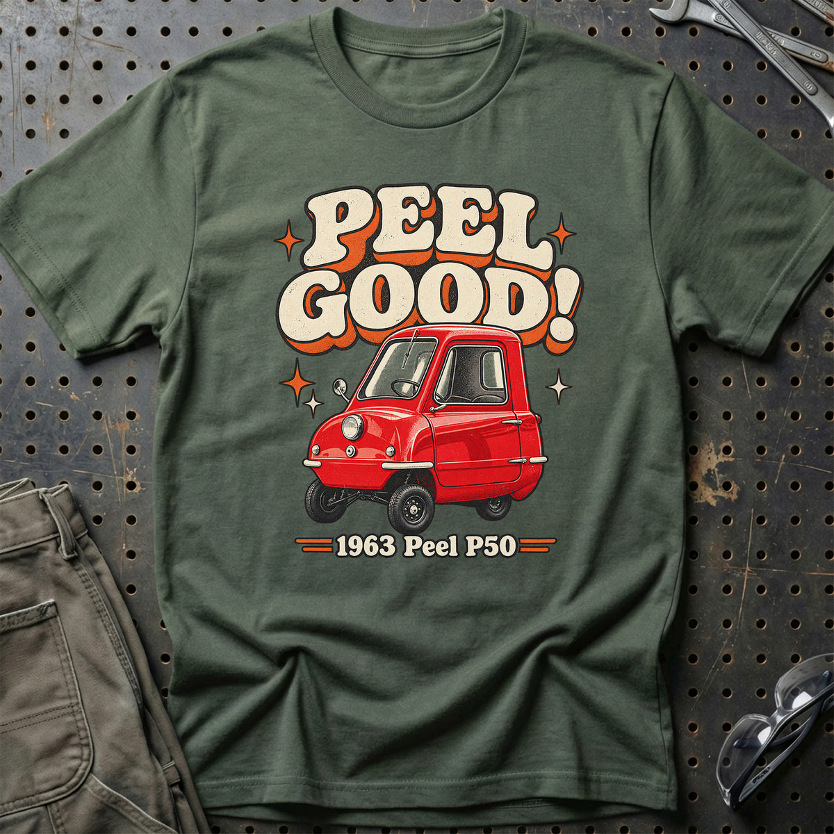 
Peel P50 1963 – Peel Good! T-Shirt – Grøn Militær