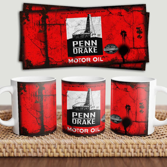 Penn Drake Motorolie Keramisk Krus-Krus-Motorolie-Garage Culture Shop- garage - man cave - merchandise