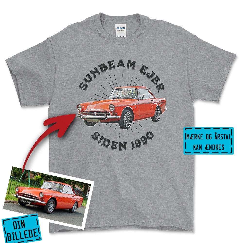 Personlig - Bil Ejer Siden - Med Din Bil MC Billede T-Shirt-Beklædning-Garage Culture-Grå Sport-S-Garage Culture Shop- garage - man cave - merchandise