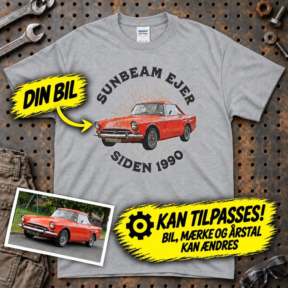 
Produktbillede af Personlig - Bil Ejer Siden - Med Din Bil MC Billede T-Shirt