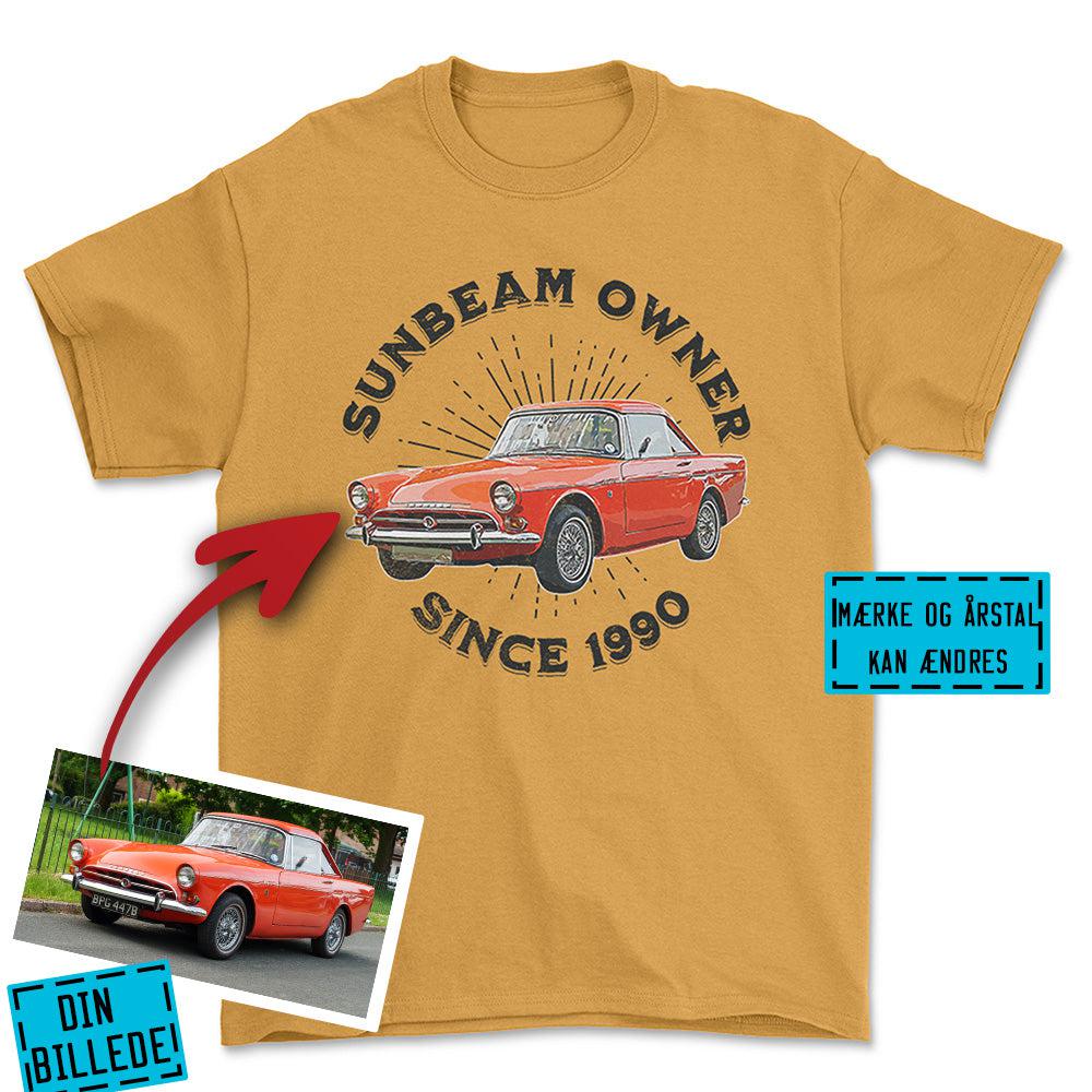 Personlig - Car Owner Since - Med Din Bil MC Billede T-Shirt-Beklædning-Garage Culture-Guld-S-Garage Culture Shop- garage - man cave - merchandise
