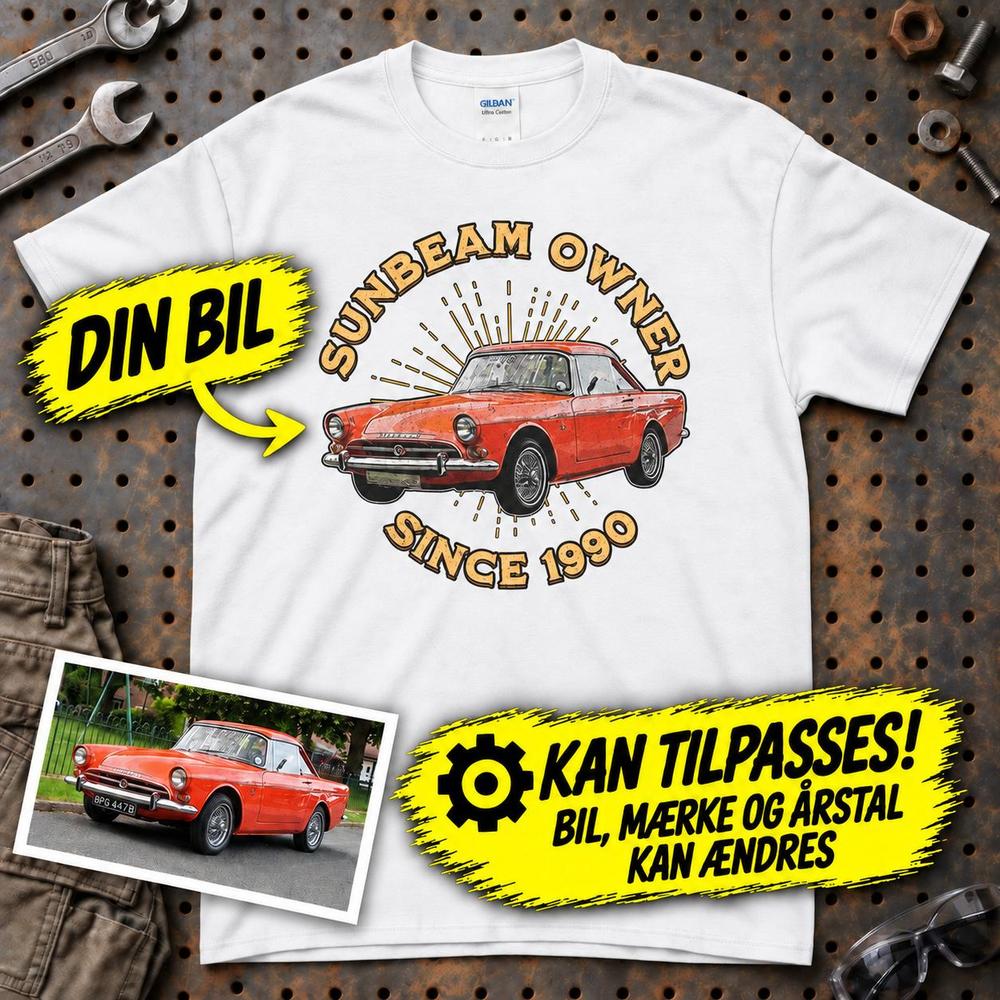 
Produktbillede af Personlig - Car Owner Since - Med Din Bil MC Billede T-Shirt