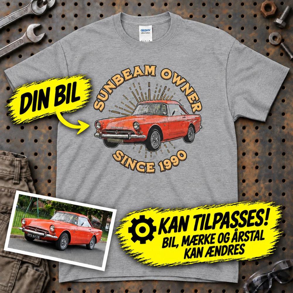
Produktbillede af Personlig - Car Owner Since - Med Din Bil MC Billede T-Shirt