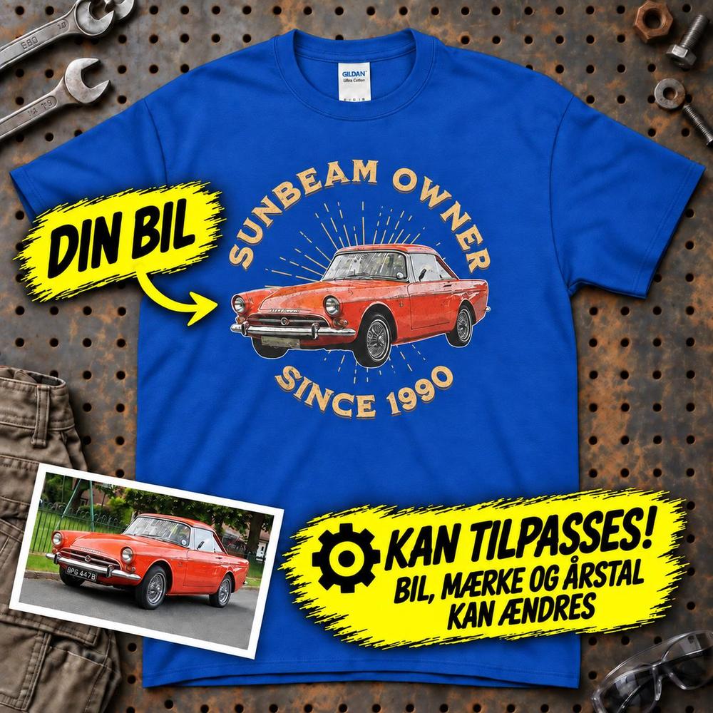 
Produktbillede af Personlig - Car Owner Since - Med Din Bil MC Billede T-Shirt