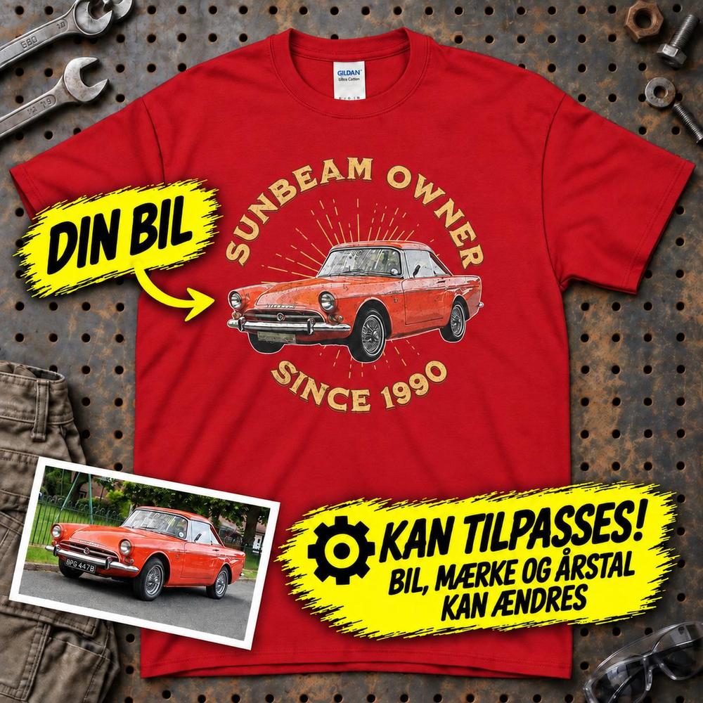 
Produktbillede af Personlig - Car Owner Since - Med Din Bil MC Billede T-Shirt