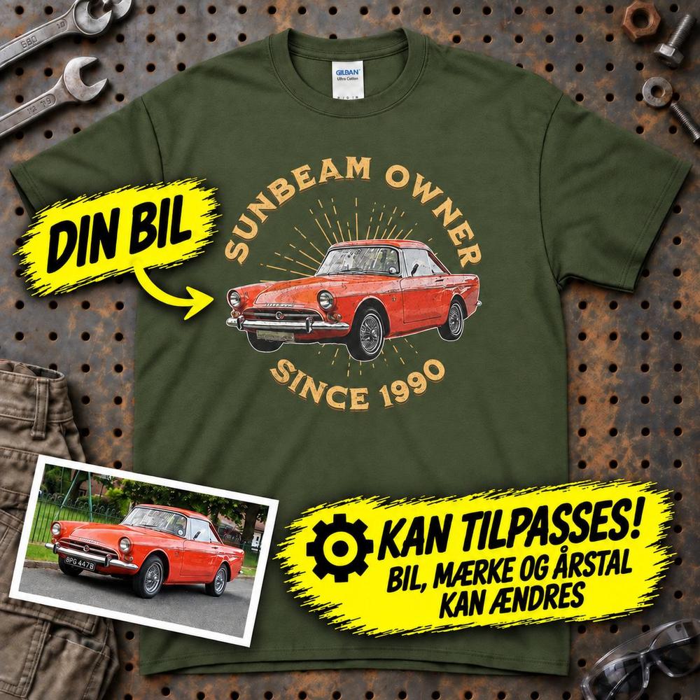 
Produktbillede af Personlig - Car Owner Since - Med Din Bil MC Billede T-Shirt