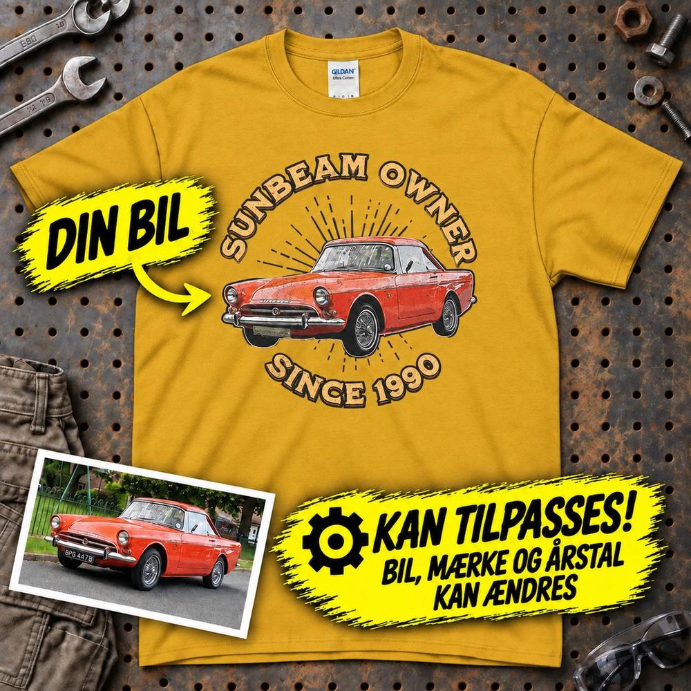
Produktbillede af Personlig - Car Owner Since - Med Din Bil MC Billede T-Shirt