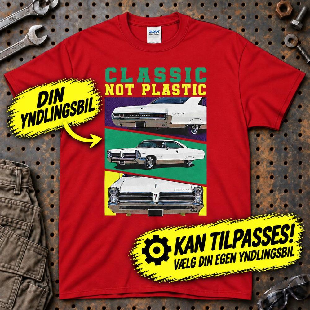 
Produktbillede af Personlig - Classic not Plastic - Med Din Yndlingsbils T-Shirt