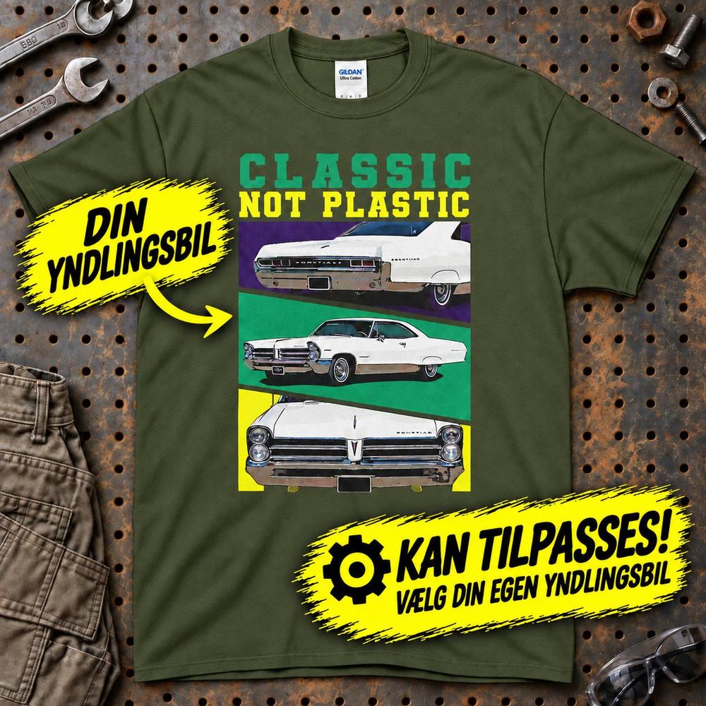 
Produktbillede af Personlig - Classic not Plastic - Med Din Yndlingsbils T-Shirt
