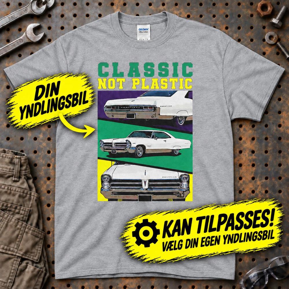 
Produktbillede af Personlig - Classic not Plastic - Med Din Yndlingsbils T-Shirt