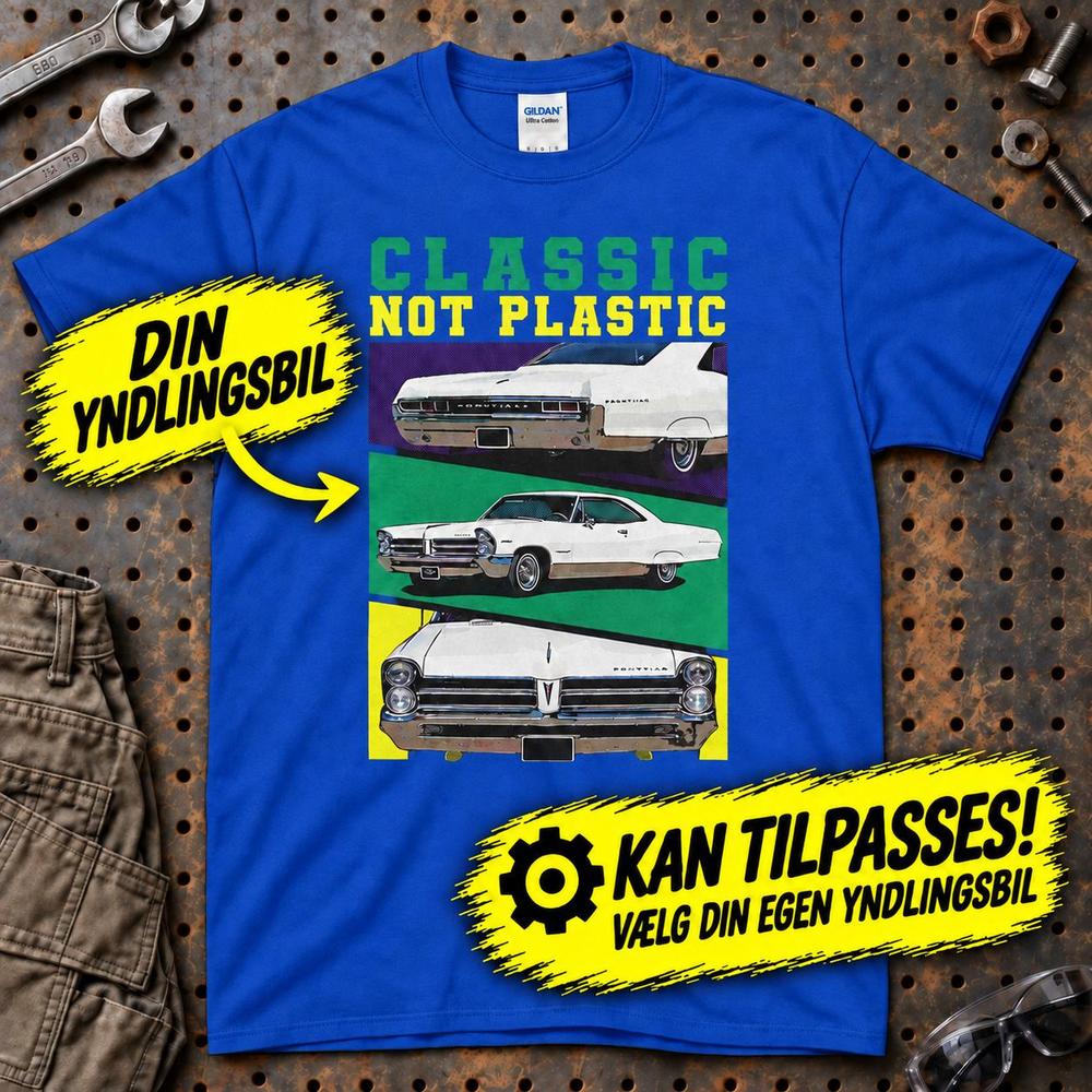 
Produktbillede af Personlig - Classic not Plastic - Med Din Yndlingsbils T-Shirt