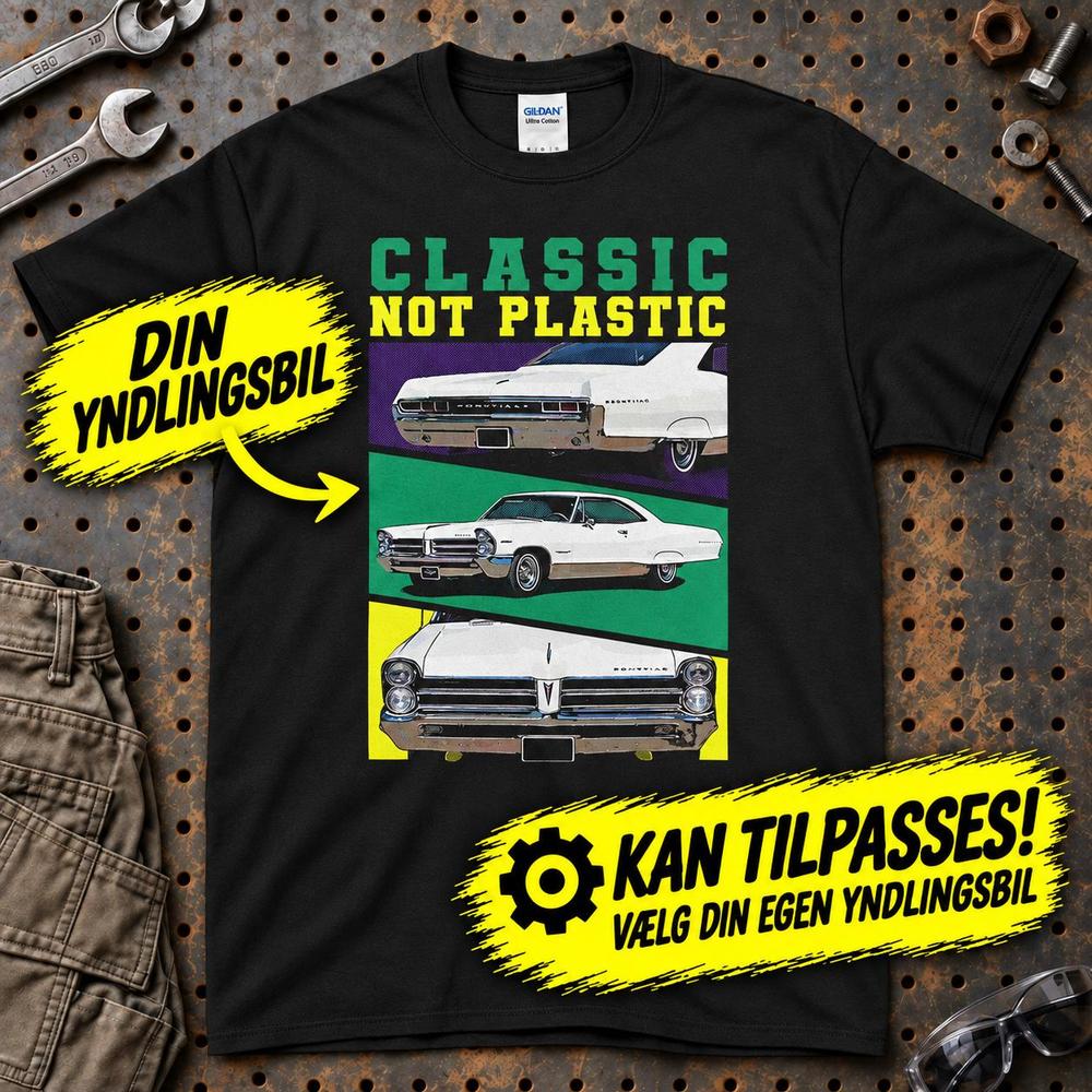 
Produktbillede af Personlig - Classic not Plastic - Med Din Yndlingsbils T-Shirt
