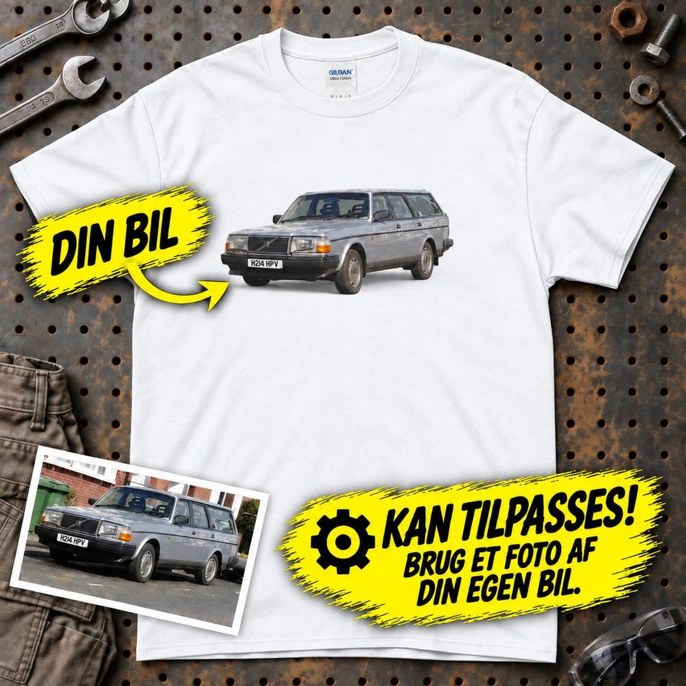
Produktbillede af Personlig - Din Bil Billede T-Shirt