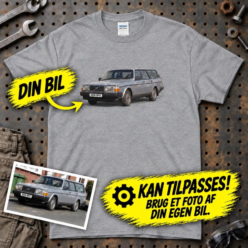 
Produktbillede af Personlig - Din Bil Billede T-Shirt