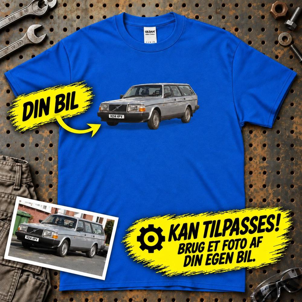 
Produktbillede af Personlig - Din Bil Billede T-Shirt