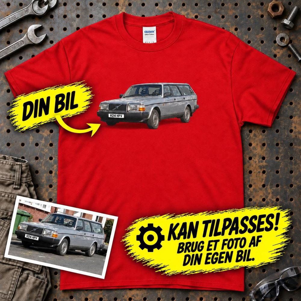 
Produktbillede af Personlig - Din Bil Billede T-Shirt