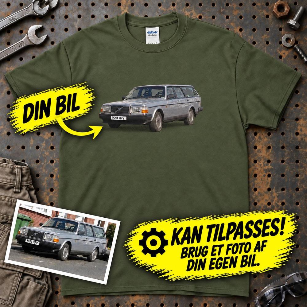
Produktbillede af Personlig - Din Bil Billede T-Shirt