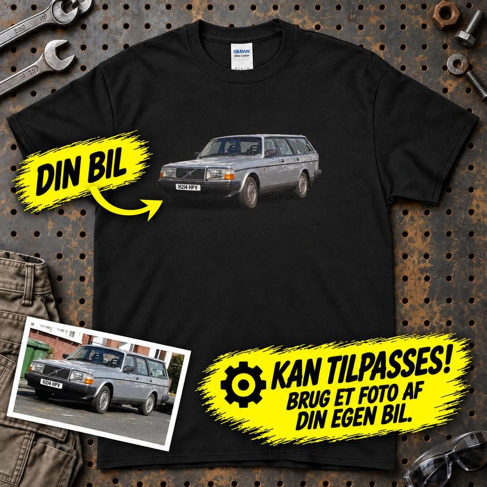 
Produktbillede af Personlig - Din Bil Billede T-Shirt