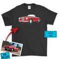 Personlig - Din Bil Som En Illustreret Tegning - Med Din Bil MC Billede T-Shirt-Beklædning-Garage Culture-Sort-S-Garage Culture Shop- garage - man cave - merchandise