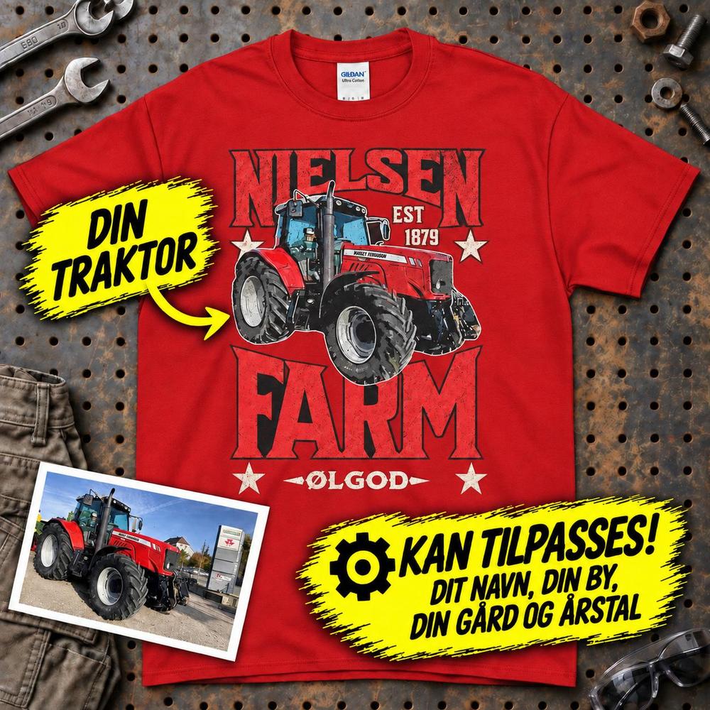 
Produktbillede af Personlig - Din Farm - Dit traktor billede T-Shirt
