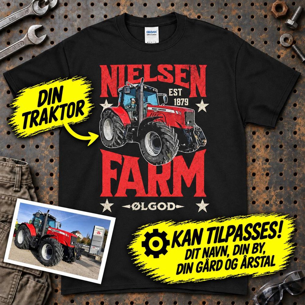 
Produktbillede af Personlig - Din Farm - Dit traktor billede T-Shirt