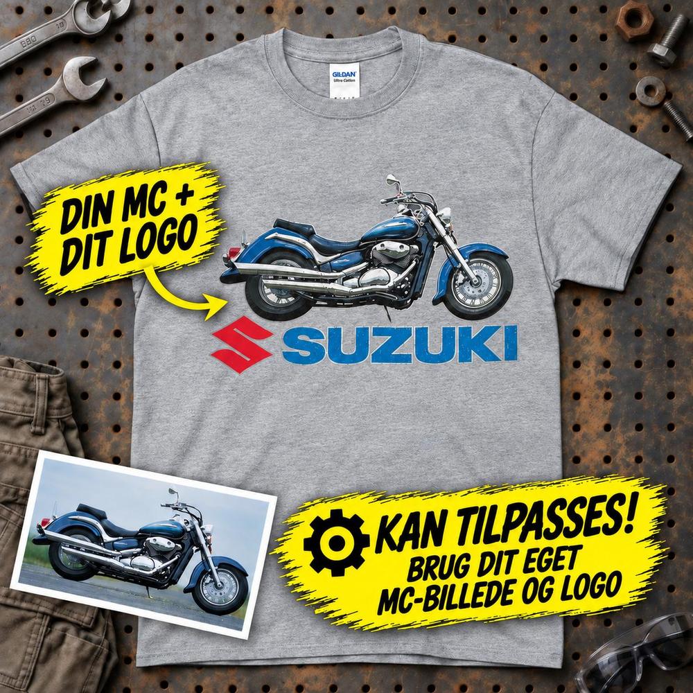 
Produktbillede af Personlig - Din MC Billede + Logo T-Shirt