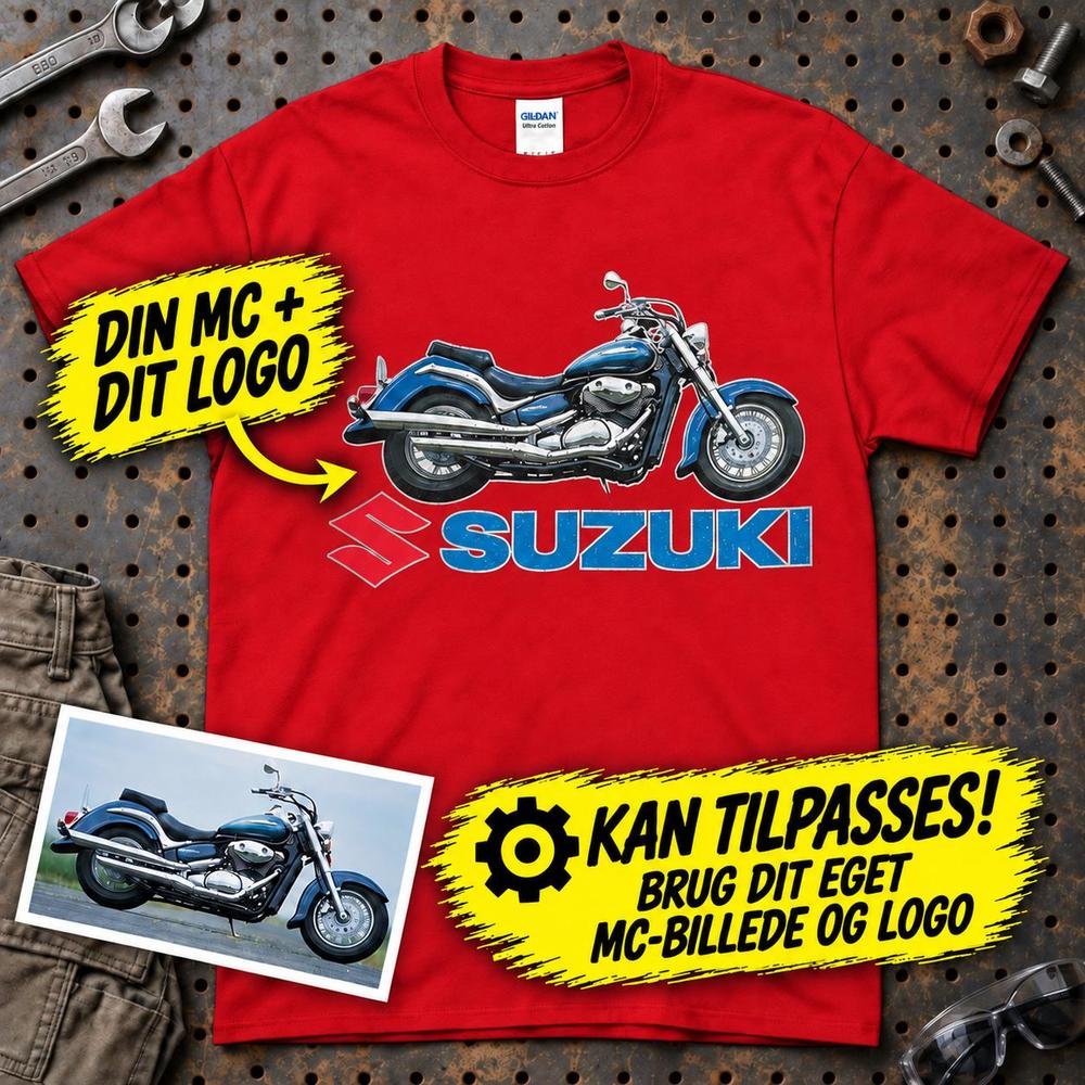 
Produktbillede af Personlig - Din MC Billede + Logo T-Shirt