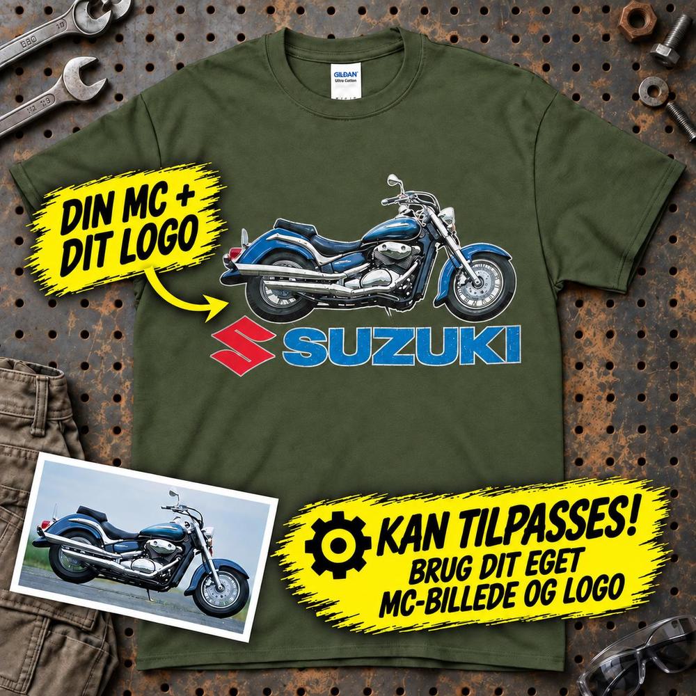 
Produktbillede af Personlig - Din MC Billede + Logo T-Shirt