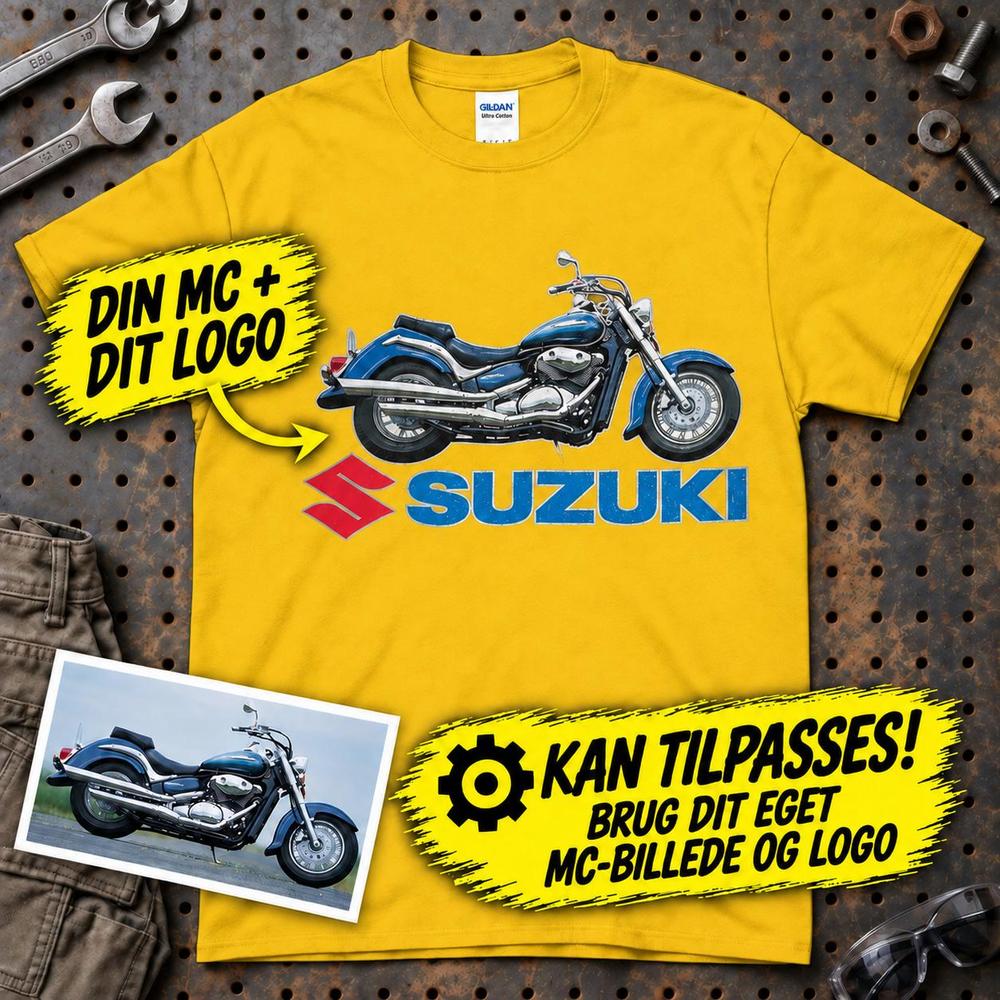 
Produktbillede af Personlig - Din MC Billede + Logo T-Shirt