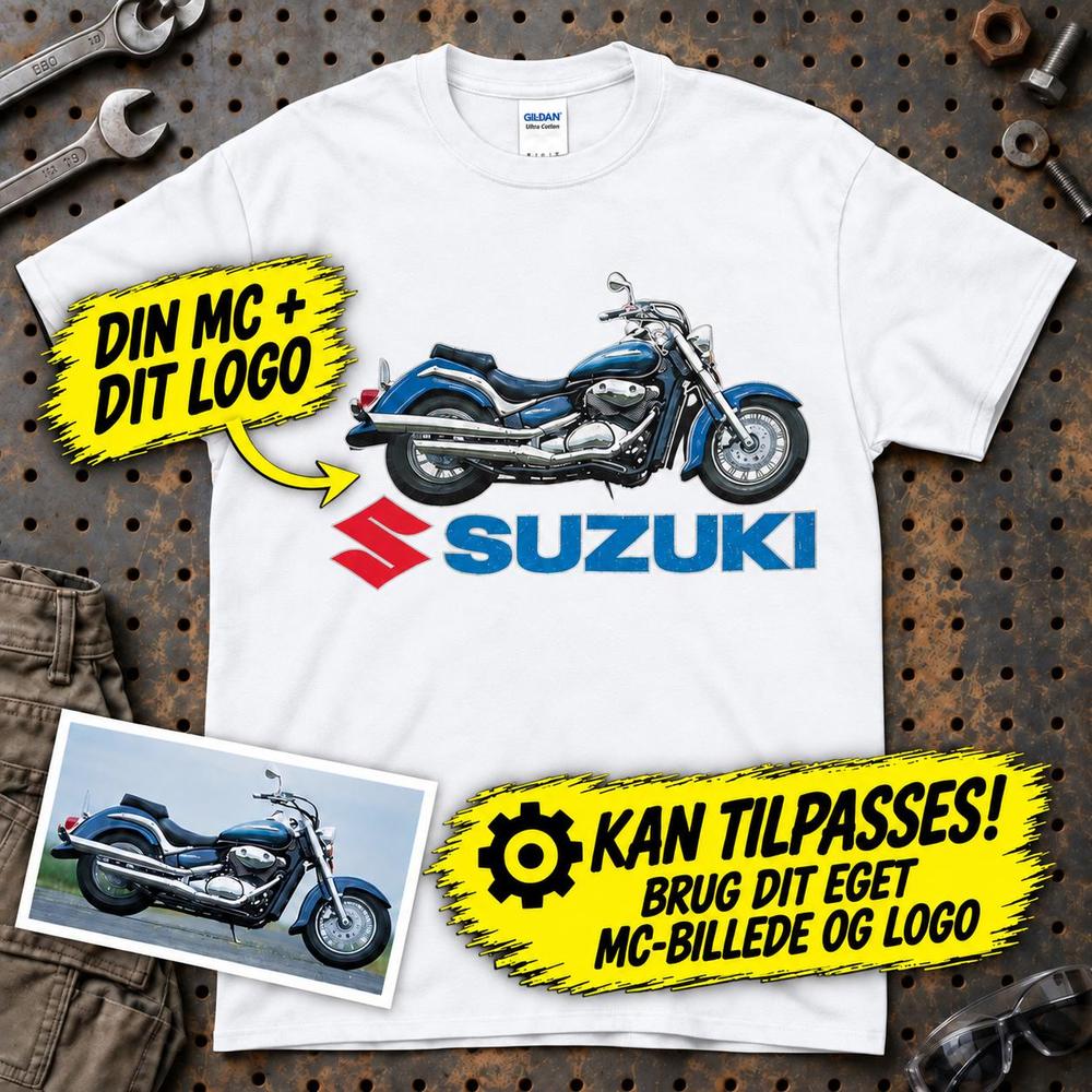 
Produktbillede af Personlig - Din MC Billede + Logo T-Shirt